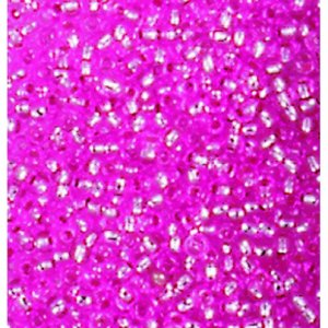 Rocailles doublées argent - rose clair Rocailles doublées argent - rose clair