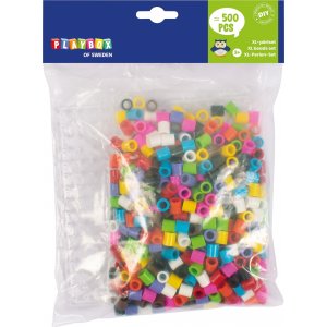 Perles tube XL avec plaque à perles - 500 pcs Perles tube XL avec plaque à perles - 500 pcs