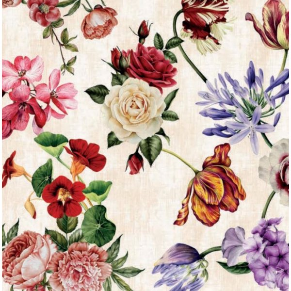 Toile cire - Fleur