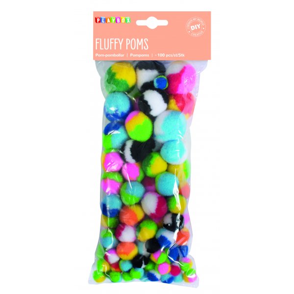 Pompon Multicolore - 100 pcs Pompon Multicolore - 100 pcs