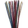 Cure-pipe - 6 mm couleurs fortes - paillettes - 24 pcs