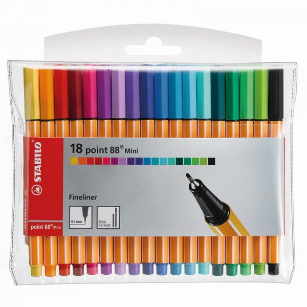 Fineliner Point 88 MINI - paquet de 18
