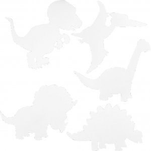 Figurines en carton TeaCH Me - Dinosaures - blanc - 16 pcs Figurines en carton TeaCH Me - Dinosaures - blanc - 16 pcs