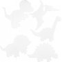 Figurines en carton TeaCH Me - Dinosaures - blanc - 16 pcs