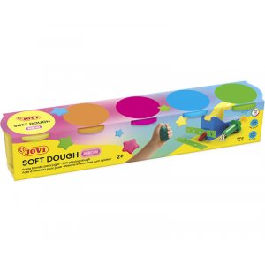 Argile séchant à l'air libre - Jovi - 5 pots de couleurs fluo 110 g Argile séchant à l'air libre - Jovi - 5 pots de couleurs fluo 110 g