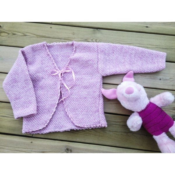 Patron tricot - Cardigan enfant en tricot double mousse avec bord crochet