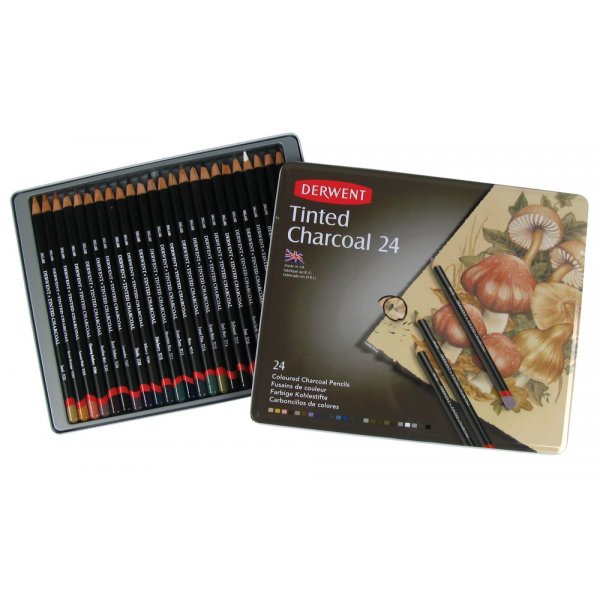 Derwent Charbon tonique - 24 crayons