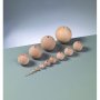 Boules en bois avec trous (beaucoup de tailles et quantits diffrentes)