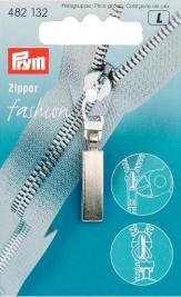 Mode fermeture éclair classique argent mat Mode fermeture éclair classique argent mat