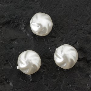 Perles de cire en verre 8x6 mm Blanc - 30 pcs Perles de cire en verre 8x6 mm Blanc - 30 pcs