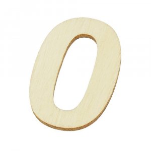 Chiffres en bois non traité 40x2 mm - 0 Chiffres en bois non traité 40x2 mm - 0