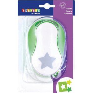Punch étoile 5 cm - Vert/blanc Punch étoile 5 cm - Vert/blanc
