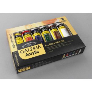 Peinture acrylique W&N Galeria - Set de peinture 6x60 ml Peinture acrylique W&N Galeria - Set de peinture 6x60 ml