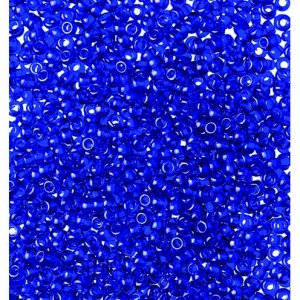 Rocailles transparentes - bleu roi Rocailles transparentes - bleu roi