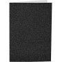 Cartes et enveloppes - noir - paillettes - 11,5 x 16,5 cm - 4 sets