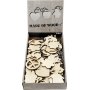 Porte-cls avec plaque en bois - 128 pcs