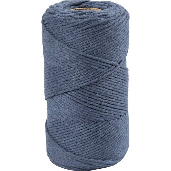 Fil macram - bleu - 2 mm - 198 m