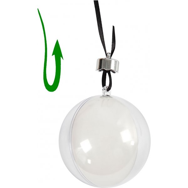Boule dco - transparente - 5 cm - 10 pcs