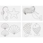 Feuille plastique rtractable avec motif - transparente mate - Sirne - 4 feuilles
