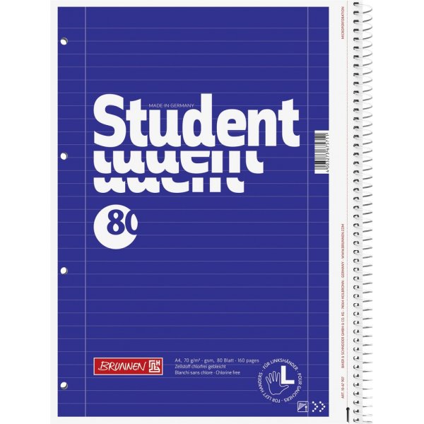 Carnet pour gauchers - A4 (80 pages)