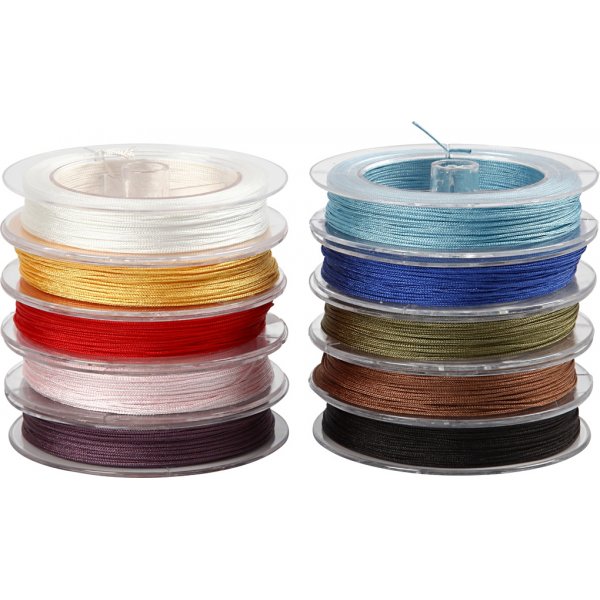 Cordon polyester - couleurs mlanges - 10 x 50 m
