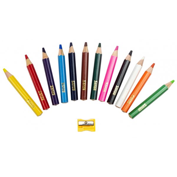 Crayons de couleur 1/2 Jumbo Sense - 12 crayons Crayons de couleur 1/2 Jumbo Sense - 12 crayons