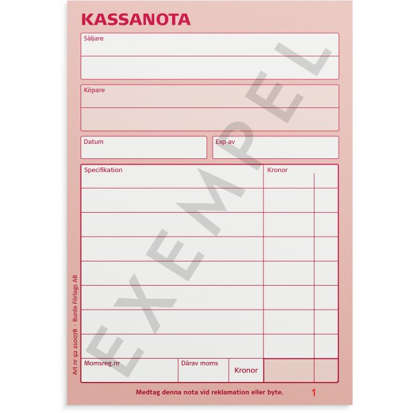 Reçu - A6 numéroté Reçu - A6 numéroté