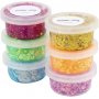 Argile paillete, couleurs mlanges, 6x20 ml