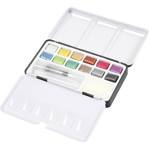 Peintures aquarelle Art Aqua - peintures mtalliques - 12 pcs