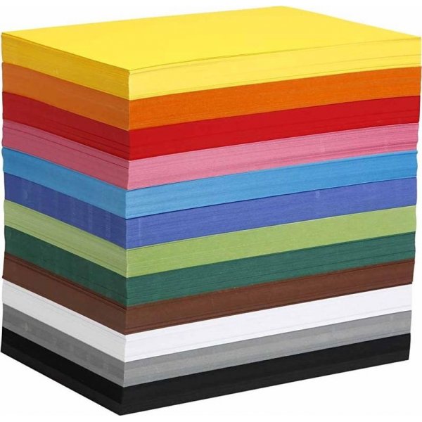 Carton cratif - couleurs mlanges - A4 - 1200 pcs