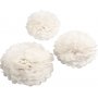 Pompons en papier - blanc - 3 pcs
