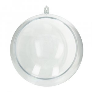 Forme plastique 120 mm - boule transparente, ouverte d'un côté (P Forme plastique 120 mm - boule transparente, ouverte d'un côté (P