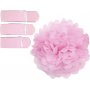 Pompons en papier - rouge clair - 3 pcs