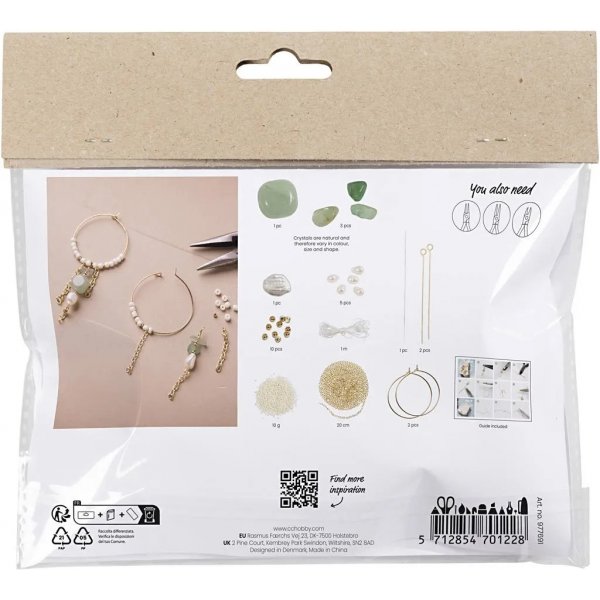 Mini Kit DIY Bijoux, bracelets et boucles d'oreilles en mlange d'aventurine