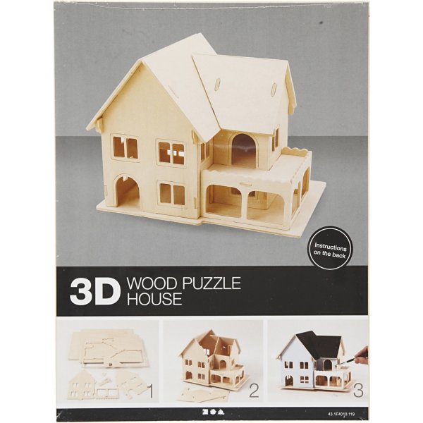 Figurine de construction 3D - Maison avec porche