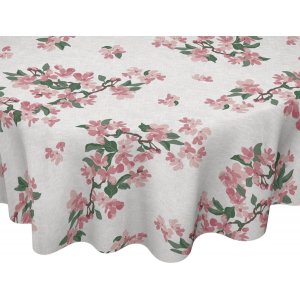 Tissu ciré rond - Elsie rose Tissu ciré rond - Elsie rose