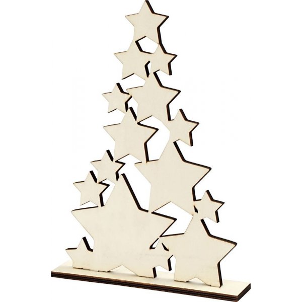 Sapin de Nol d'toiles - 21,5 x 29,8 cm