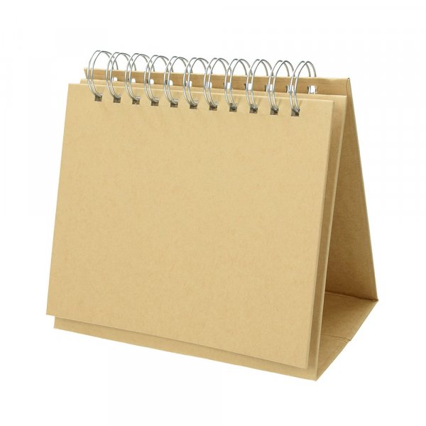 Calendrier de bureau 17 x 15 cm - marron 12 pages