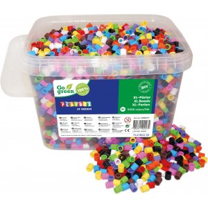 Perles tube XL Go green 10 couleurs - 5000 pcs Perles tube XL Go green 10 couleurs - 5000 pcs