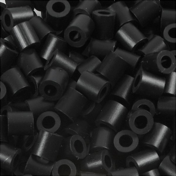 Perles tube - noir (32220) - moyen - 6000 pcs