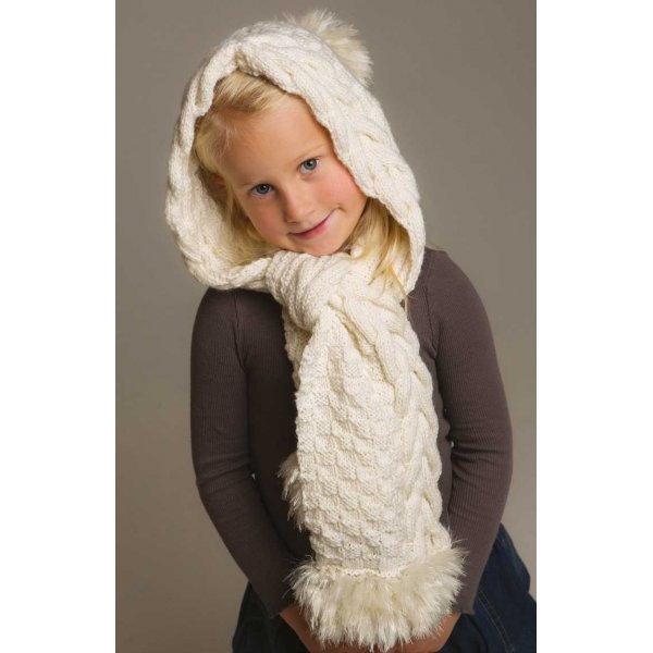 Patron tricot - Écharpe avec capuche (1212-9)
