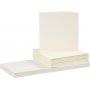 Cartes et enveloppes - blanc cass 16 x 16 cm - 50 sets