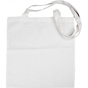 Sac textile avec poignée extra longue - blanc - 20 pcs Sac textile avec poignée extra longue - blanc - 20 pcs