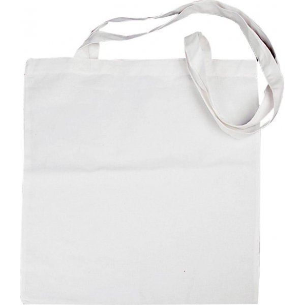 Sac textile avec poigne extra longue - blanc - 20 pcs