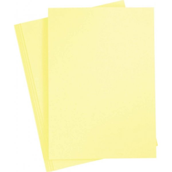 Carton color - jaune clair - A4 - 180 g - 20 feuilles