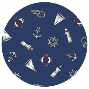 Bâche PVC Ronde Maritime - Bleu Bâche PVC Ronde Maritime - Bleu
