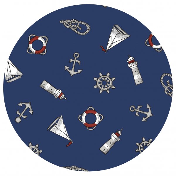 Bche PVC Ronde Maritime - Bleu