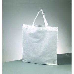 Sac de transport coton 38 x 42 cm - anse courte blanc Sac de transport coton 38 x 42 cm - anse courte blanc