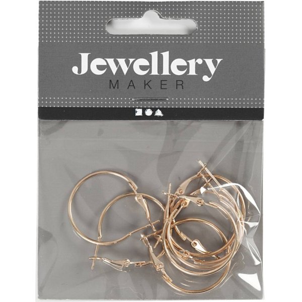 Boucles d'oreilles - plaques or - 8 pcs