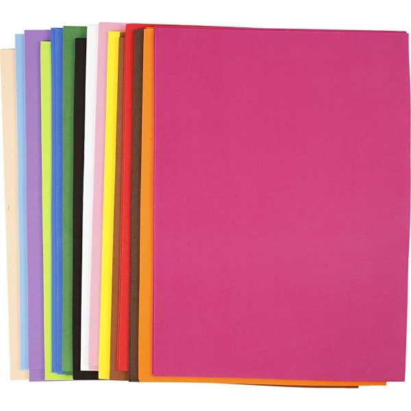 Caoutchouc dcoratif - couleurs mlanges - A3 - 30 pcs